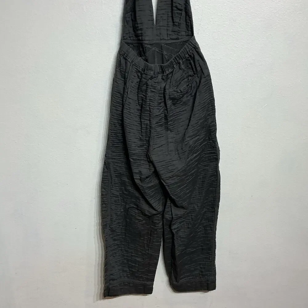 Free People Gray Huddle Up Jumpsuit Sz S